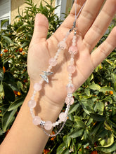 Load image into Gallery viewer, Handcrafted Design Rose Quartz Phone Charm