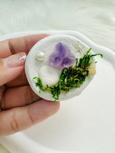 Load image into Gallery viewer, Handmade Amethyst and Shell Clay Garden Fridge Magnets-A