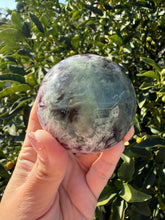 Load image into Gallery viewer, Natural Feather Fluorite Sphere,Snowflake Quartz Crystal Fluorite Ball,A224