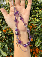 Load image into Gallery viewer, Handcrafted Design Amethyst Phone Charm