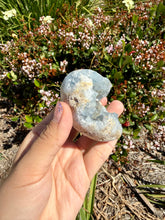 Load image into Gallery viewer, Celestite Geode Heart Blue Crystal Cluster Natural Raw Specimen Healing,A463