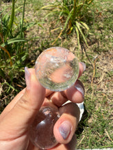 Load image into Gallery viewer, 1pc Random Pick Clear Quartz Sphere, Smoky Clear Quartz Small Crystal Ball