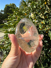 Load image into Gallery viewer, Natural Brazilian Light Smoky Quartz Palm Stone,Meditation Palm Stones,A291