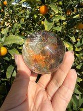 Load image into Gallery viewer, Scenic Garden Quartz Sphere | Natural Lodolite Included Crystal Orb, A317