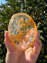 Load image into Gallery viewer, Golden Healer Quartz Bowl,Natural Hematoid Quartz Crystal Dish,Crystal Tray,B133