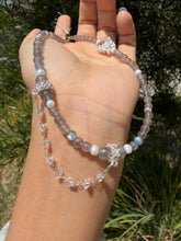 Load image into Gallery viewer, Designer Labradorite Crystal Phone Charm, Natural Pearl Beaded Wrist Strap,P2