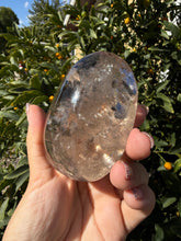 Load image into Gallery viewer, Natural Brazilian Light Smoky Quartz Palm Stone,Meditation Palm Stones,A289