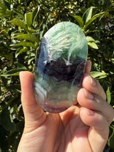 Load image into Gallery viewer, Natural Feather Fluorite Palm Stone,Snowflake Quartz Fluorite Palm Stone,A183