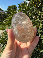 Load image into Gallery viewer, Natural Brazilian Light Smoky Quartz Palm Stone,Meditation Palm Stones,A288