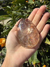 Load image into Gallery viewer, Natural Brazilian Light Smoky Quartz Palm Stone,Meditation Palm Stones,A290