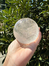 Load image into Gallery viewer, Large Clear Quartz Crystal Sphere with Green Chlorite Inclusions,A142