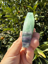 Load image into Gallery viewer, Natural Feather Fluorite Palm Stone,Snowflake Quartz Fluorite Palm Stone,A181
