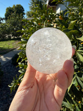 Load image into Gallery viewer, Natural Clear Quartz Crystal Sphere White Healing Stone Ball,A282