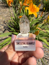 Load image into Gallery viewer, Natural Namibia Skeletal Enhydro Quartz Mineral Specimen w/ Moving Bubble,A478