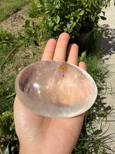Load image into Gallery viewer, Natural Clear Quartz Palm Stone Healing Crystal Polished With Inclusions,A340
