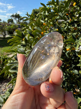 Load image into Gallery viewer, Natural Brazilian Light Smoky Quartz Palm Stone,Meditation Palm Stones,A292