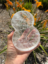 Load image into Gallery viewer, Natural Clear Quartz Gourd Dish,Crystal Tray,Decorative Altar Dish,B156