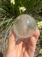 Load image into Gallery viewer, Natural Clear Quartz Crystal Sphere White Healing Stone Ball,A350