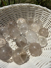 Load image into Gallery viewer, 1pc Random Pick Clear Quartz Sphere, Smoky Clear Quartz Small Crystal Ball