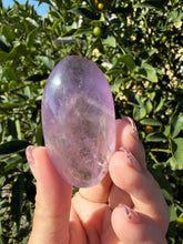 Load image into Gallery viewer, Palm Stone,Amethyst Worry Stone, Raw Stone,Palm Chakra Stone,A205