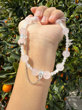 Load image into Gallery viewer, Handcrafted Design Rose Quartz Phone Charm