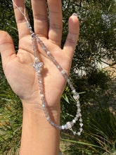 Load image into Gallery viewer, Designer Labradorite Crystal Phone Charm, Natural Pearl Beaded Wrist Strap,P2