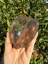 Load image into Gallery viewer, Small Smoky Quartz Offering Bowl,Crystal Quartz Altar Bowl,Crystal Tray,B105