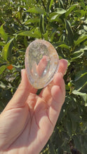 Load and play video in Gallery viewer, Mini Clear Quartz Offering Bowl,Crystal Quartz Altar Bowl,Crystal Tray,B96