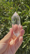 Load and play video in Gallery viewer, Double Terminated Clear Quartz Crystal Point, Natural Healing Stone, A160