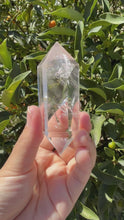 Load and play video in Gallery viewer, Double Terminated Clear Quartz Crystal Point, Natural Healing Stone, A161