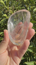 Load and play video in Gallery viewer, Mini Clear Quartz Offering Bowl,Crystal Quartz Altar Bowl,Crystal Tray,B102