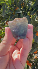 Load and play video in Gallery viewer, Small Raw Stone Blue Fluorite,Healing Crystal for DIY,55g