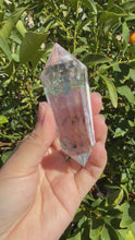 Load and play video in Gallery viewer, 12-Sided Clear Quartz Point,Double Terminated Quartz,Vogel Cut Crystal,A171