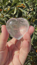 Load and play video in Gallery viewer, Clear Quartz Puff Heart Carving,#03