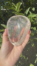 Load and play video in Gallery viewer, Large Clear Quartz Offering Bowl,Crystal Quartz Altar Bowl,Crystal Tray,B113
