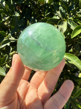 Load image into Gallery viewer, Green Fluorite Crystal Ball – Natural Healing Stone Sphere
