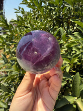 Load image into Gallery viewer, Large Natural Purple Green Fluorite Mushroom Crystal Fluorite Mushroom Sculpture

