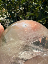 Load image into Gallery viewer, Phantom Quartz Crystal Sphere,Clear Quartz with Chevron Phantom Layers, A63
