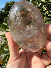 Load image into Gallery viewer, Natural Brazilian Light Smoky Quartz Palm Stone,Meditation Palm Stones,A289
