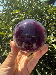Green Purple Candy Fluorite Sphere, Rainbow Colourful Fluorite Crystal Ball,A115