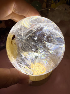 Rainbow Clear Quartz Crystal Sphere,Natural Healing Stone Ball,A119
