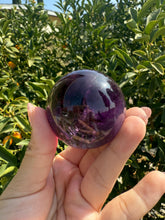 Load image into Gallery viewer, Top quality Chevron Amethyst Sphere,Amethyst Crystal Ball, Davis Effect,A73
