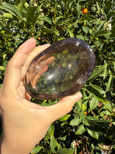 Smoky Quartz Offering Bowl,Crystal Quartz Altar Bowl,Crystal Tray,B106
