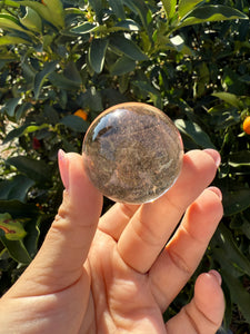 Small Light Smoky Quartz Crystal Sphere
