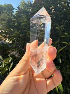 Double Terminated Clear Quartz Crystal Point, Natural Healing Stone, A158