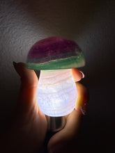 Load image into Gallery viewer, Large Natural Purple Green Fluorite Mushroom Crystal Fluorite Mushroom Sculpture
