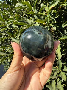 Natural Labradorite Sphere – Flashy Blue Green Crystal Ball, A106