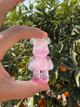 Load image into Gallery viewer, Natural Pink Candy Fluorite Bear Carving
