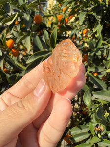 Red Mud Skeletal Quartz Crystal Point ,Red Mud Quartz,#985