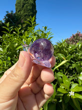 Load image into Gallery viewer, Mini Size Amethyst Snail Handmade resin sculpture
